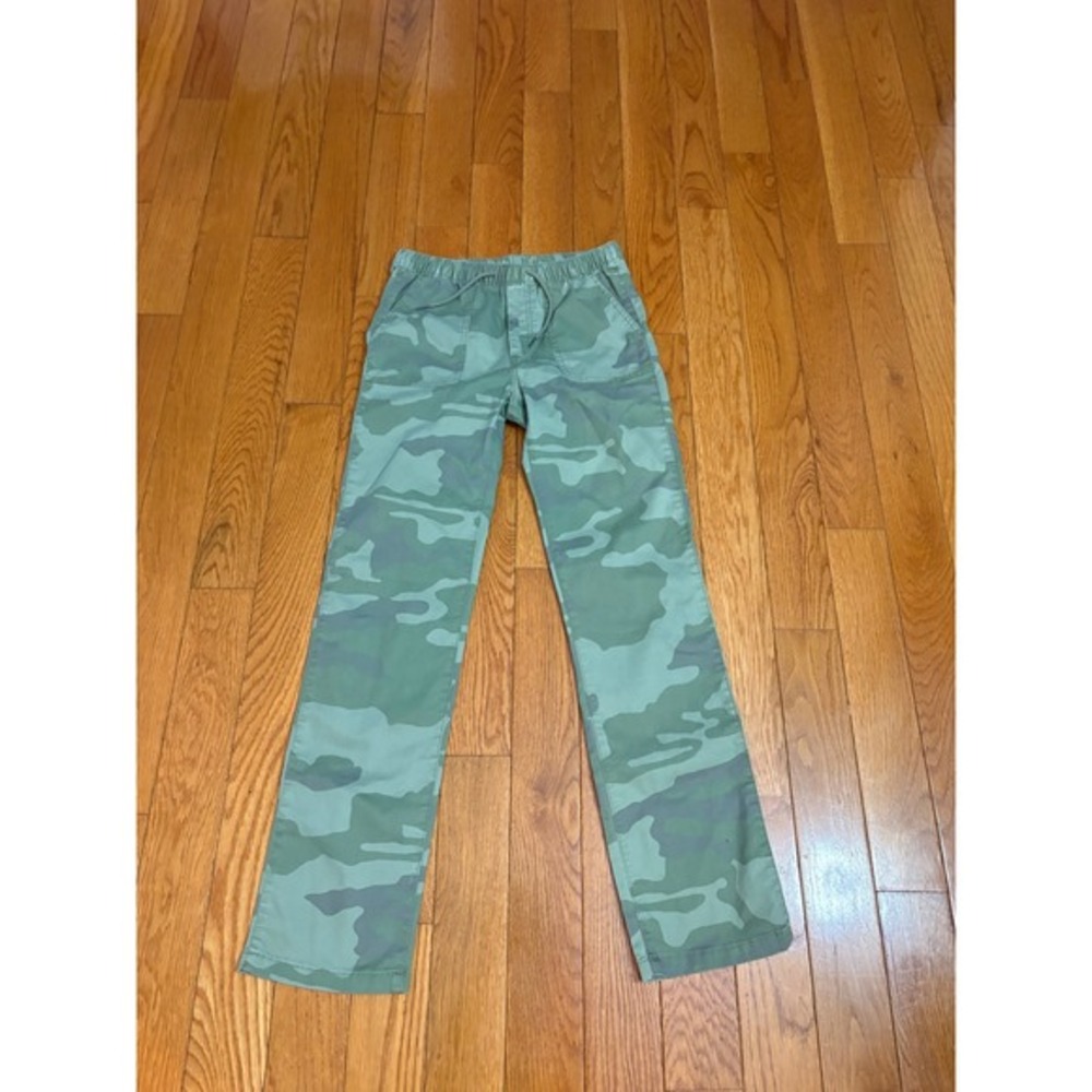 NWOT Gap Kids XXL Green Camo Utility Pants Elastic Waist Drawstring Straight Leg